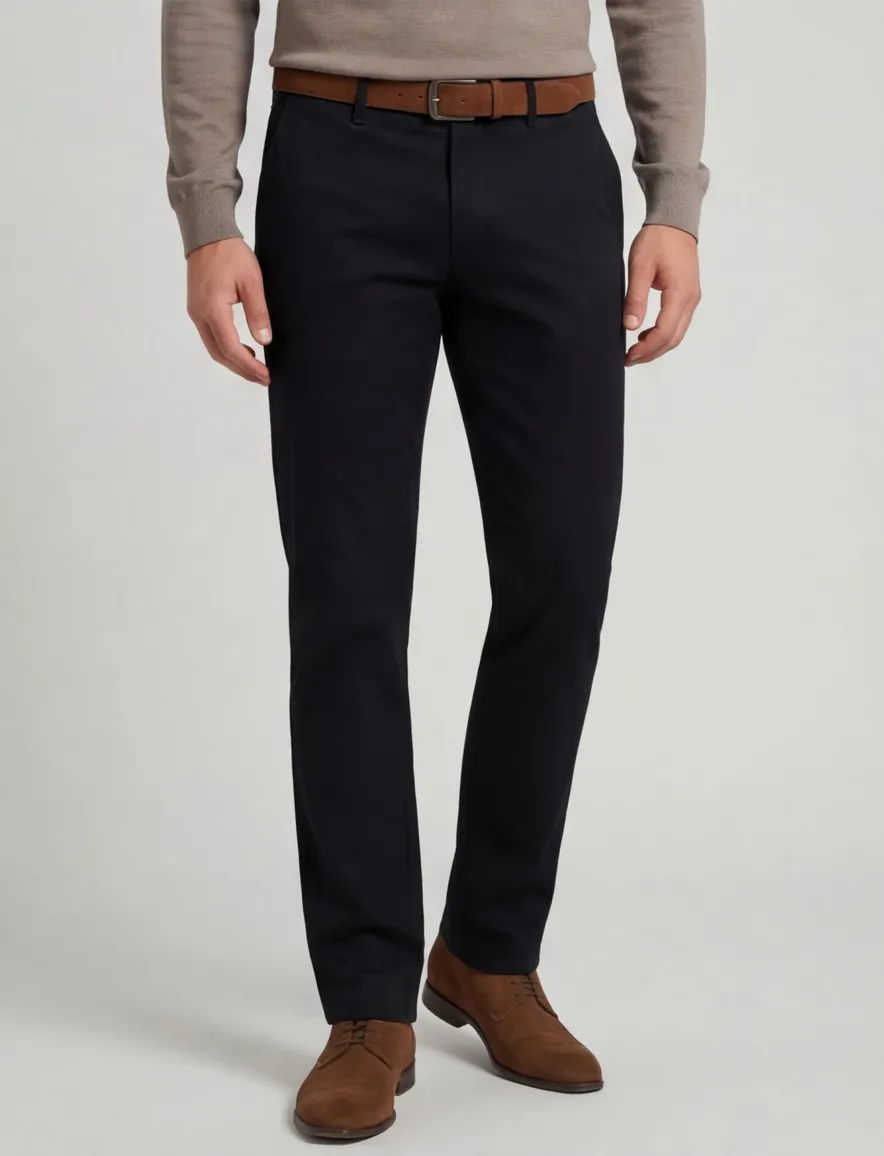 Gardeur pantalon slim fit katoen donkerblauw