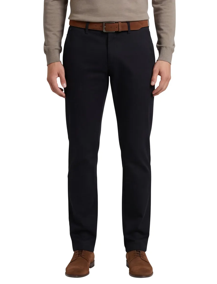 Gardeur pantalon slim fit katoen donkerblauw