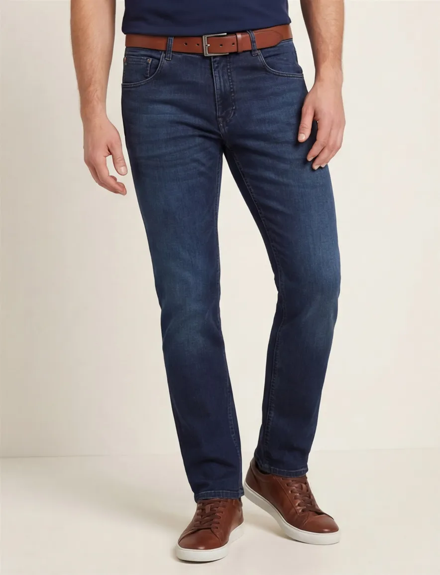 Gardeur modern fit jeans mid rise blauw