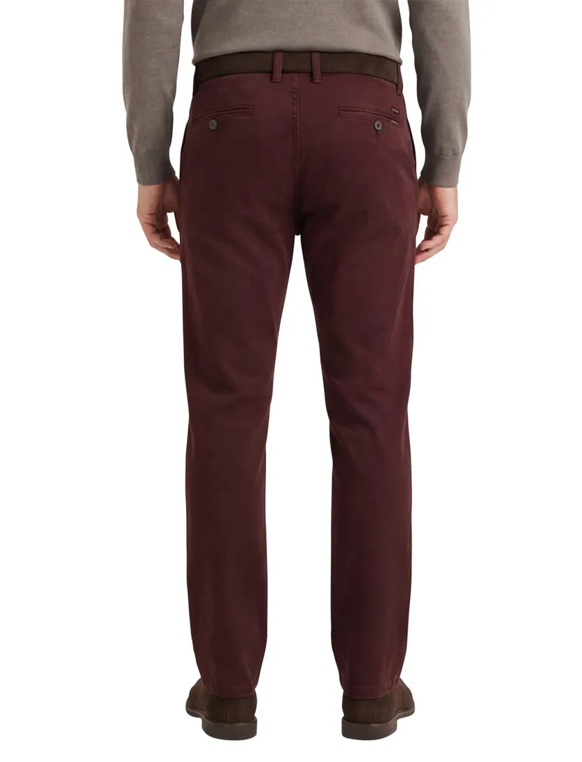 katoenen broek M.E.N.S. aubergine