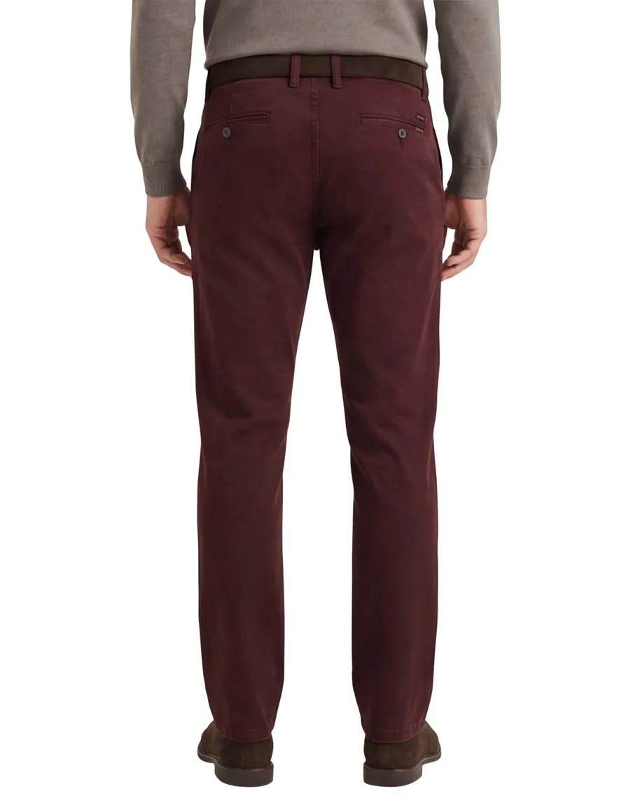 M.E.N.S. katoenen broek aubergine