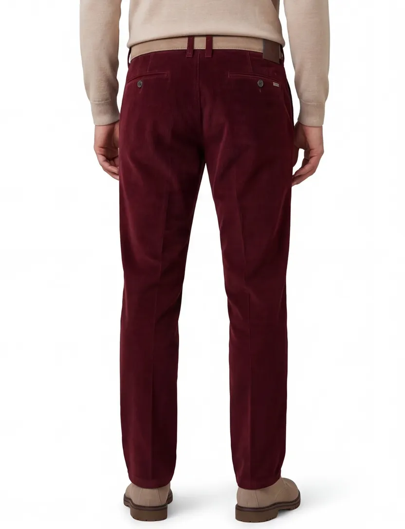 katoenen broek M.E.N.S. bordeaux