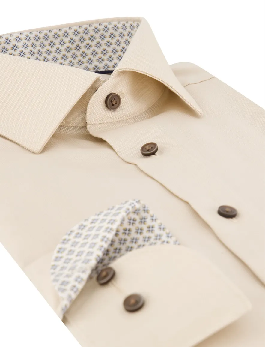 Olymp overhemd beige effen