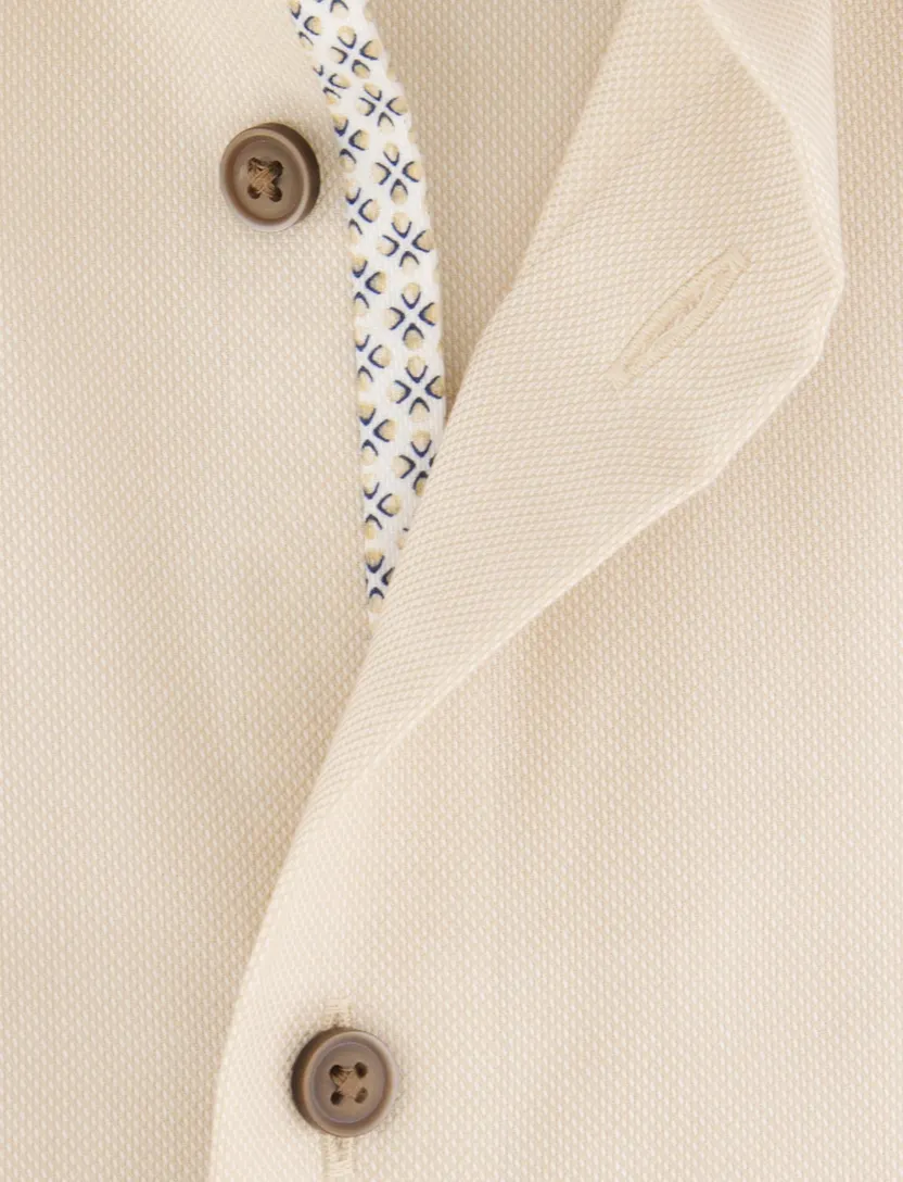 Overhemd Olymp beige katoen