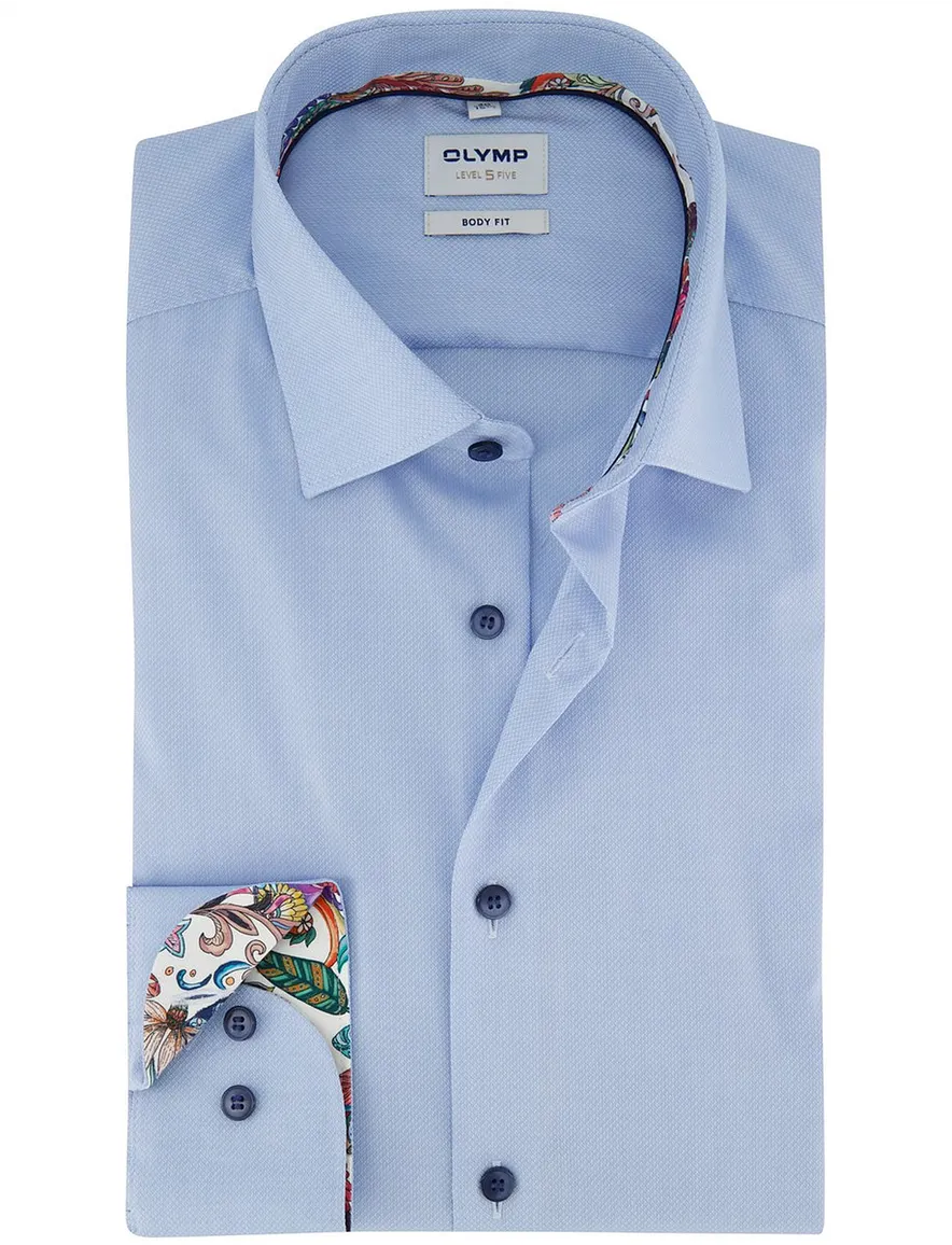 Olymp overhemd ml 5 blauw