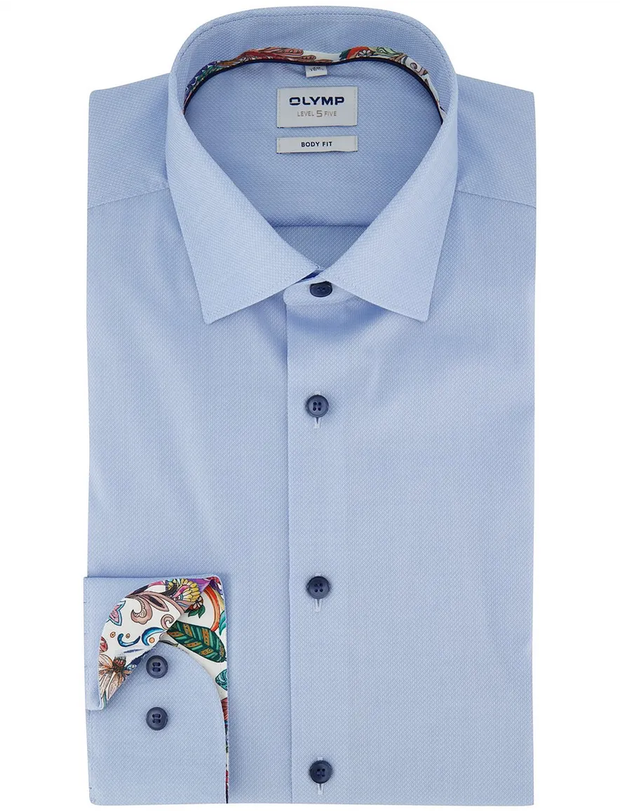 Olymp overhemd ml 5 blauw