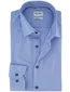 Olymp Level Five Body fit Overhemd blauw donkere knoop katoen
