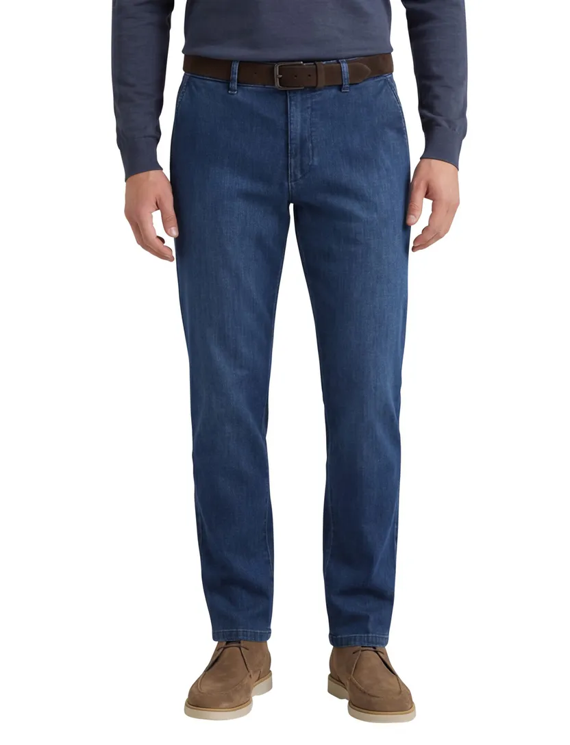 Eurex broek denim effen normale fit