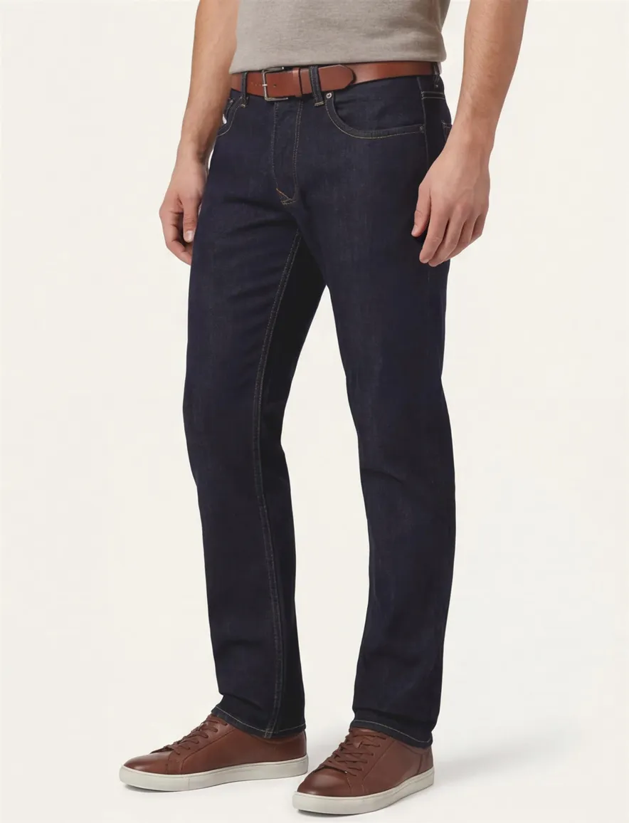 Diesel jeans Larkee navy effen 5-pocket denim