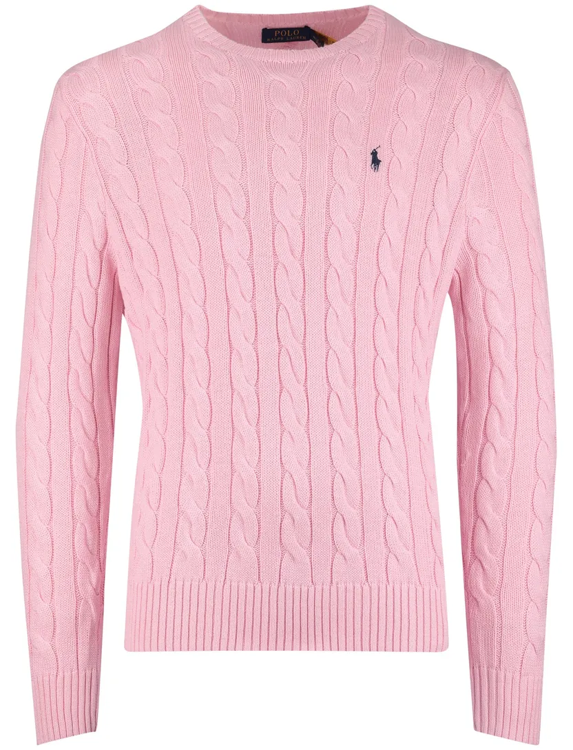 Polo Ralph Lauren kabeltrui katoen roze