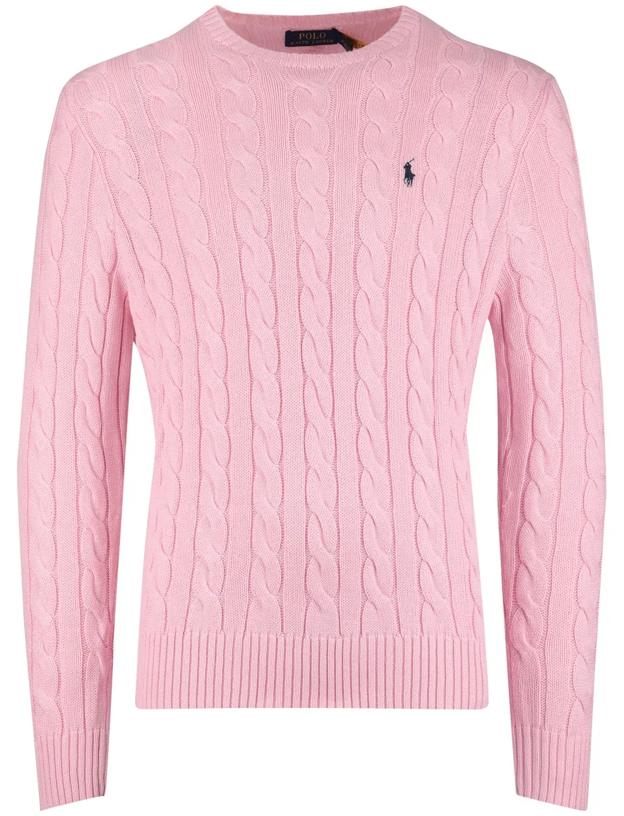 Polo Ralph Lauren kabeltrui wol roze