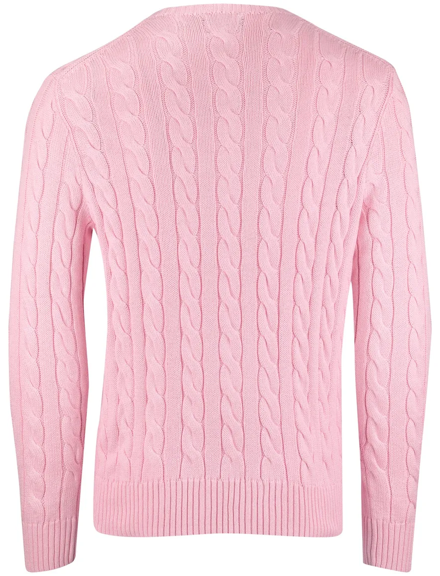 Polo Ralph Lauren kabeltrui wol roze