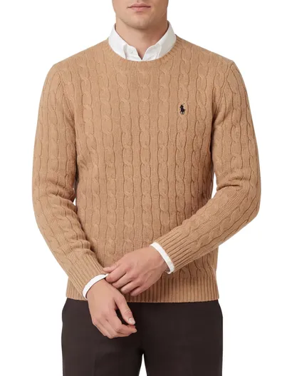 Polo Ralph Lauren Polo Ralph Lauren kabeltrui wol camel