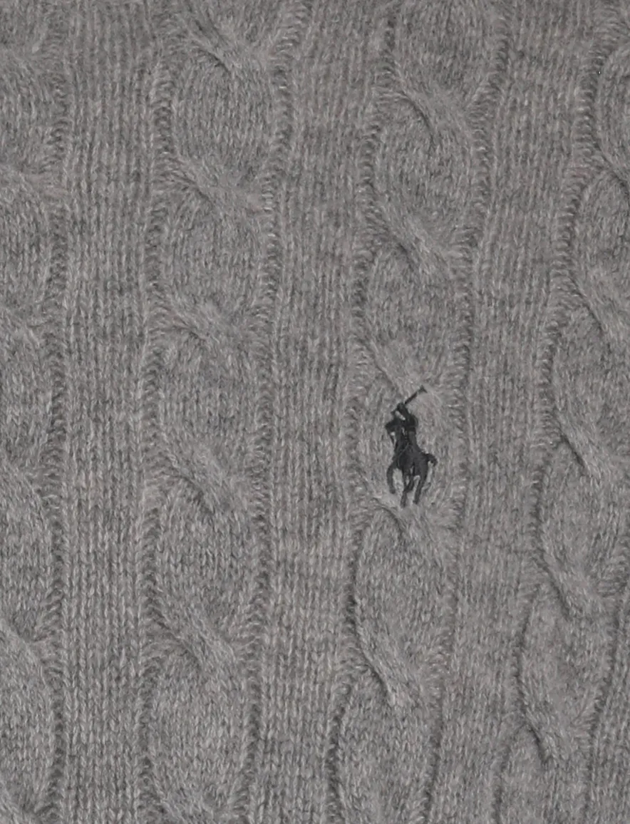 Polo Ralph Lauren kabeltrui wol grijs