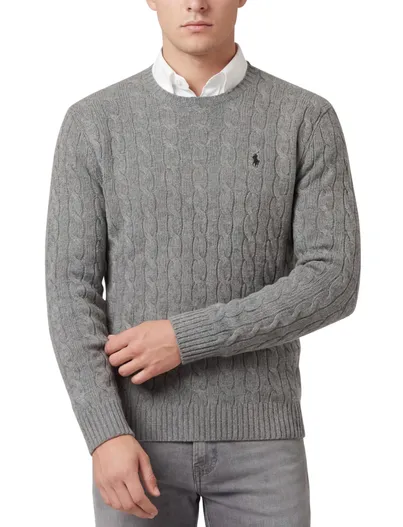 Polo Ralph Lauren Polo Ralph Lauren kabeltrui grijs wol