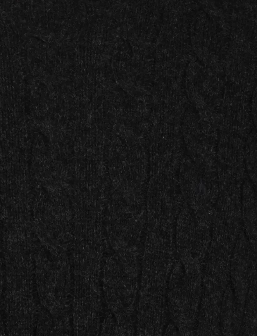 Polo Ralph Lauren kabeltrui zwart wol