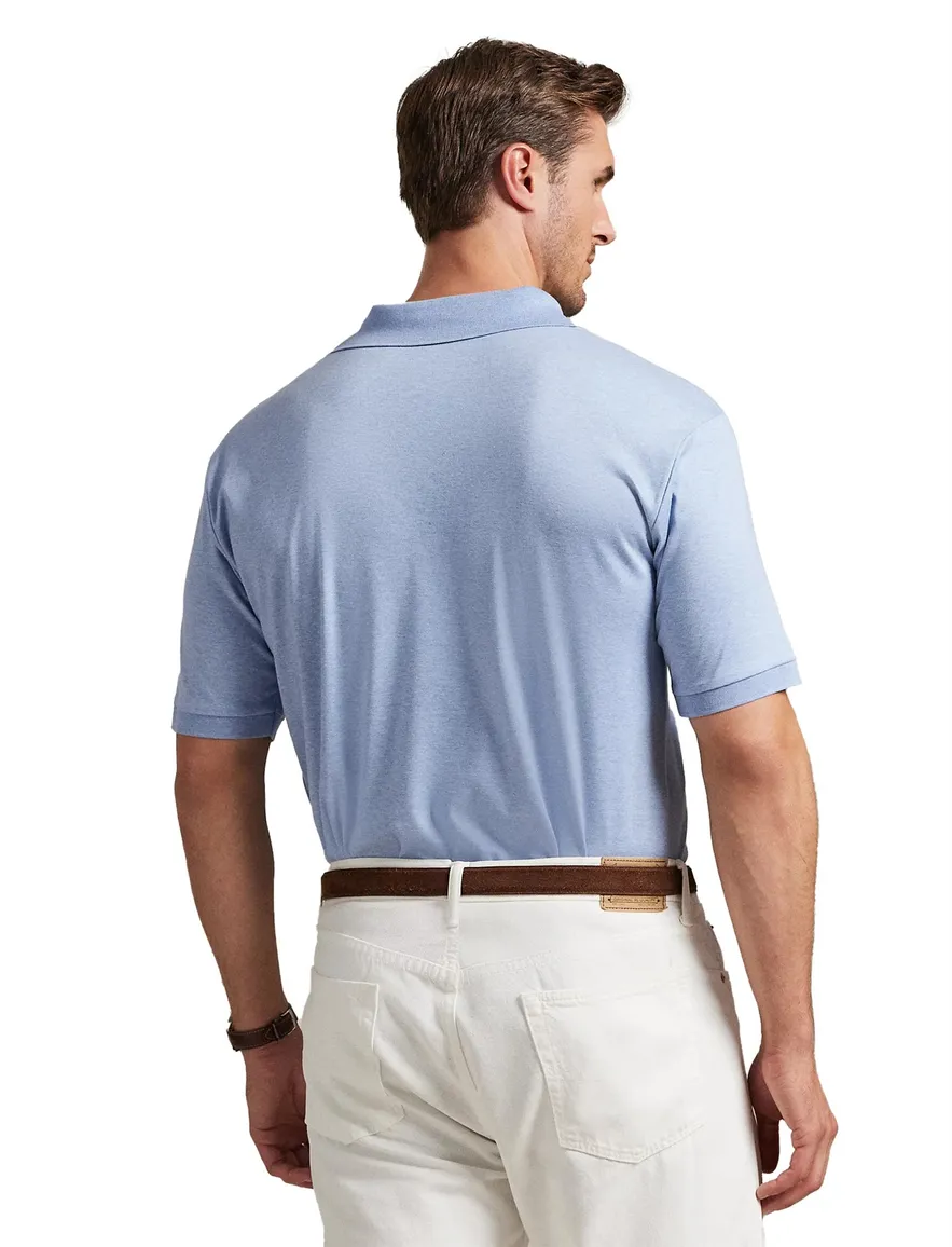 Polo Ralph Lauren polo big en tall lichtblauw wijde fit 3-knoops