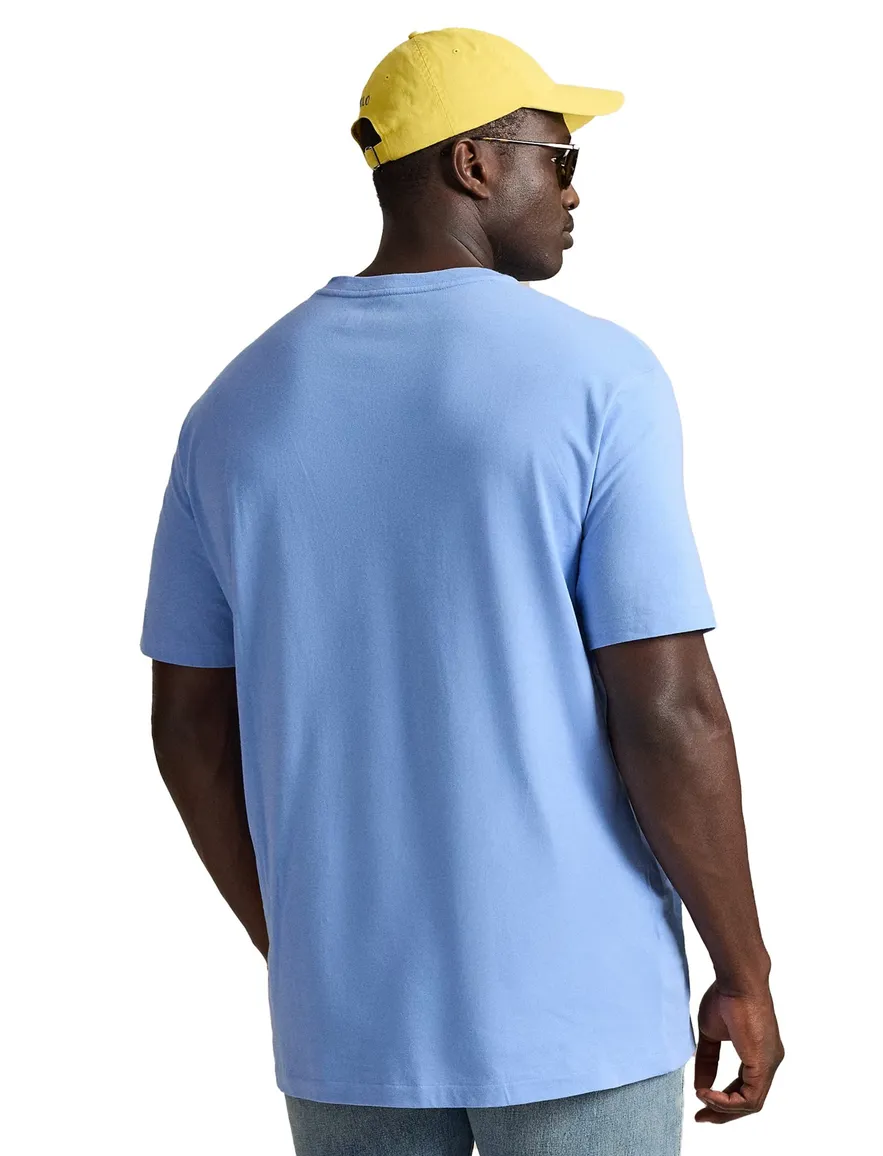Polo Ralph Lauren t-shirt big en tall lichtblauw korte mouw