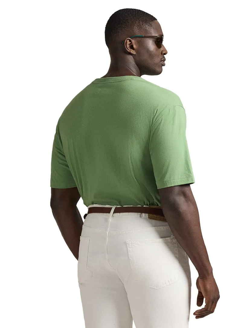 Polo Ralph Lauren t-shirt big en tall groen katoen ronde hals
