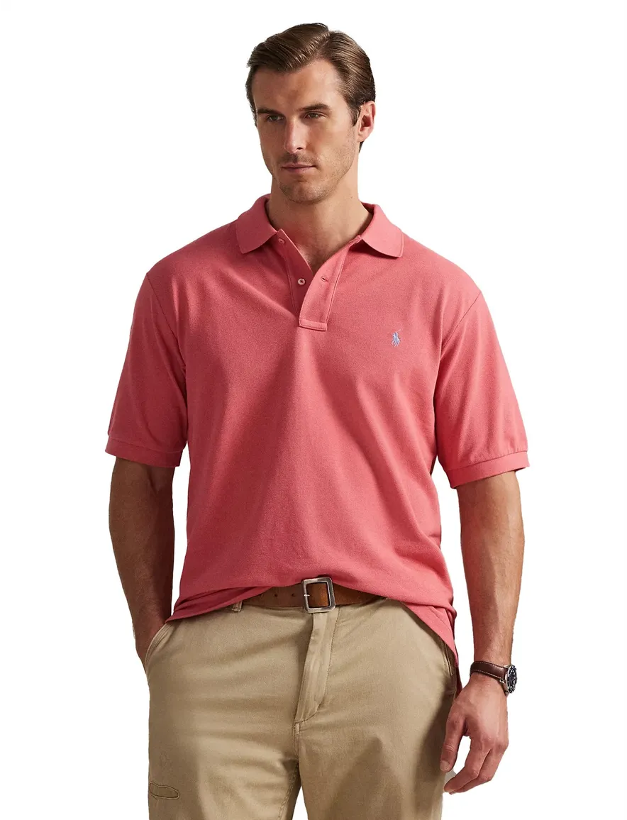 Polo Ralph Lauren Big & Tall poloshirt korte mouw roze pique