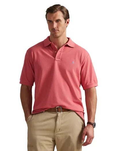 Polo Ralph Lauren poloshirt korte mouw Polo Ralph Lauren Big & Tall roze pique
