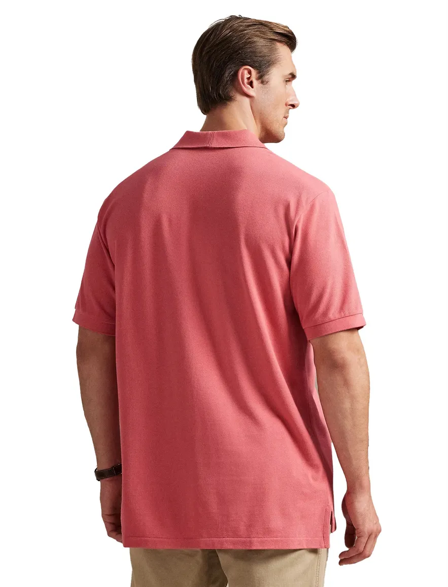 poloshirt korte mouw roze Polo Ralph Lauren Big & Tall