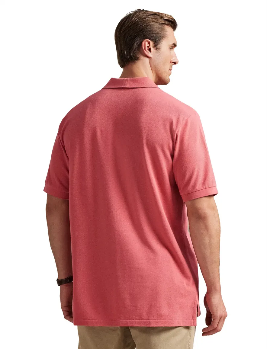 poloshirt korte mouw roze Polo Ralph Lauren Big & Tall
