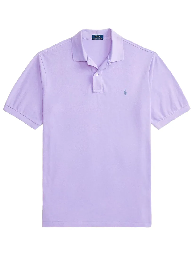 polo big en tall Polo Ralph Lauren lila korte mouw