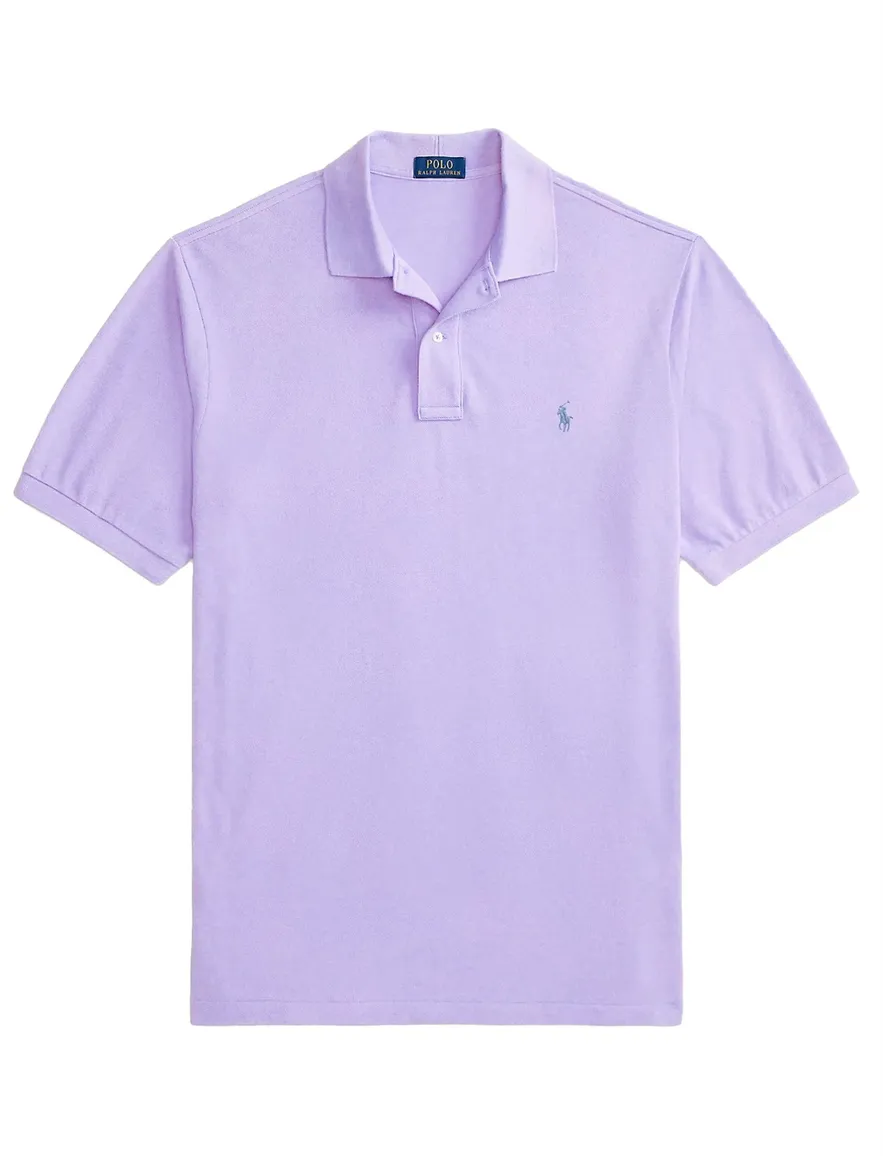 Polo Ralph Lauren polo big en tall lila wijde fit 2-knoops