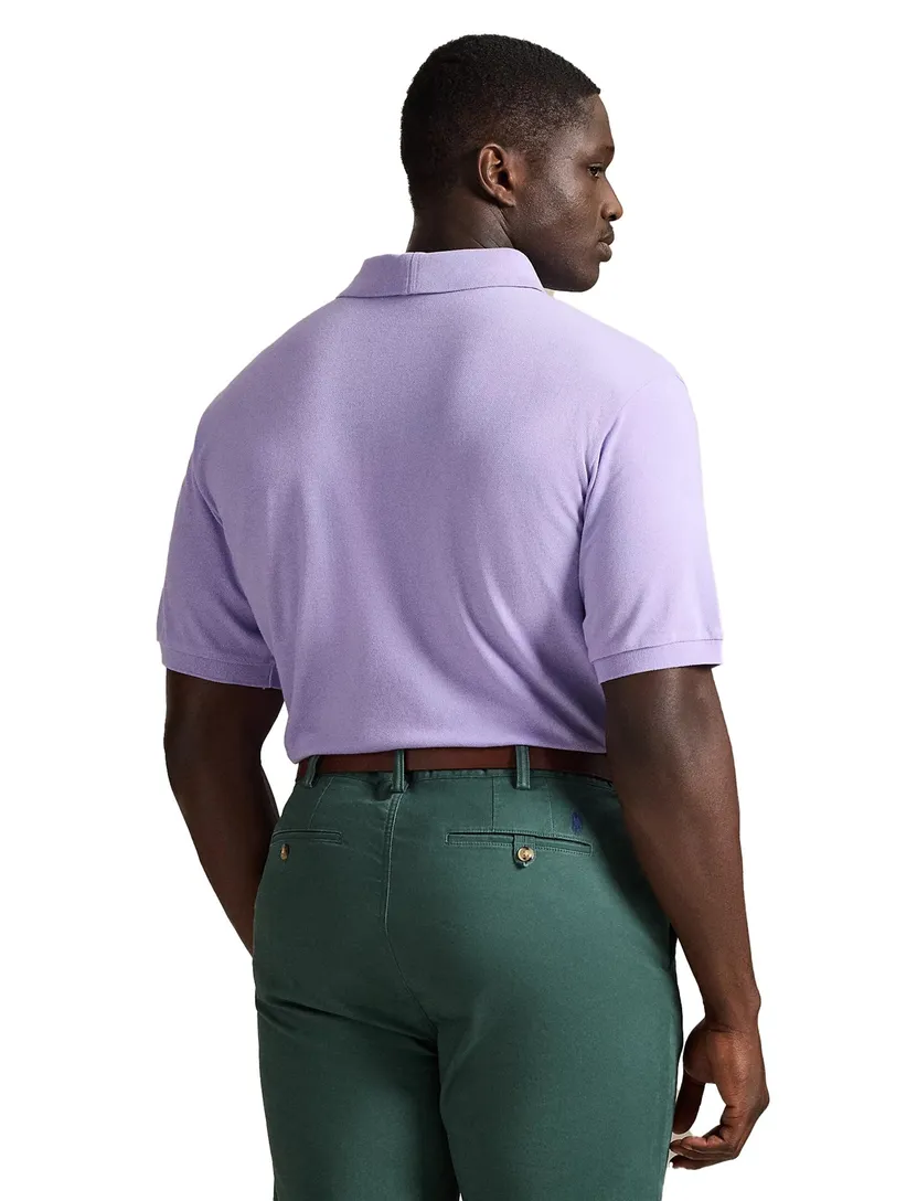 polo big en tall Polo Ralph Lauren lila korte mouw