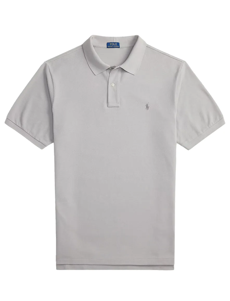Polo Ralph Lauren polo big en tall grijs wijde fit 2-knoops