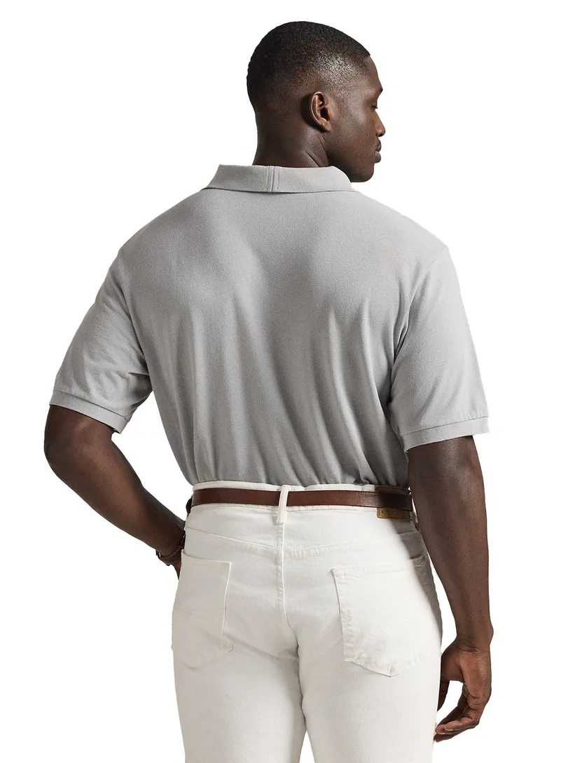 polo big en tall Polo Ralph Lauren grijs korte mouw