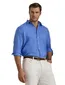 Polo Ralph Lauren big en tall overhemd blauw linnen
