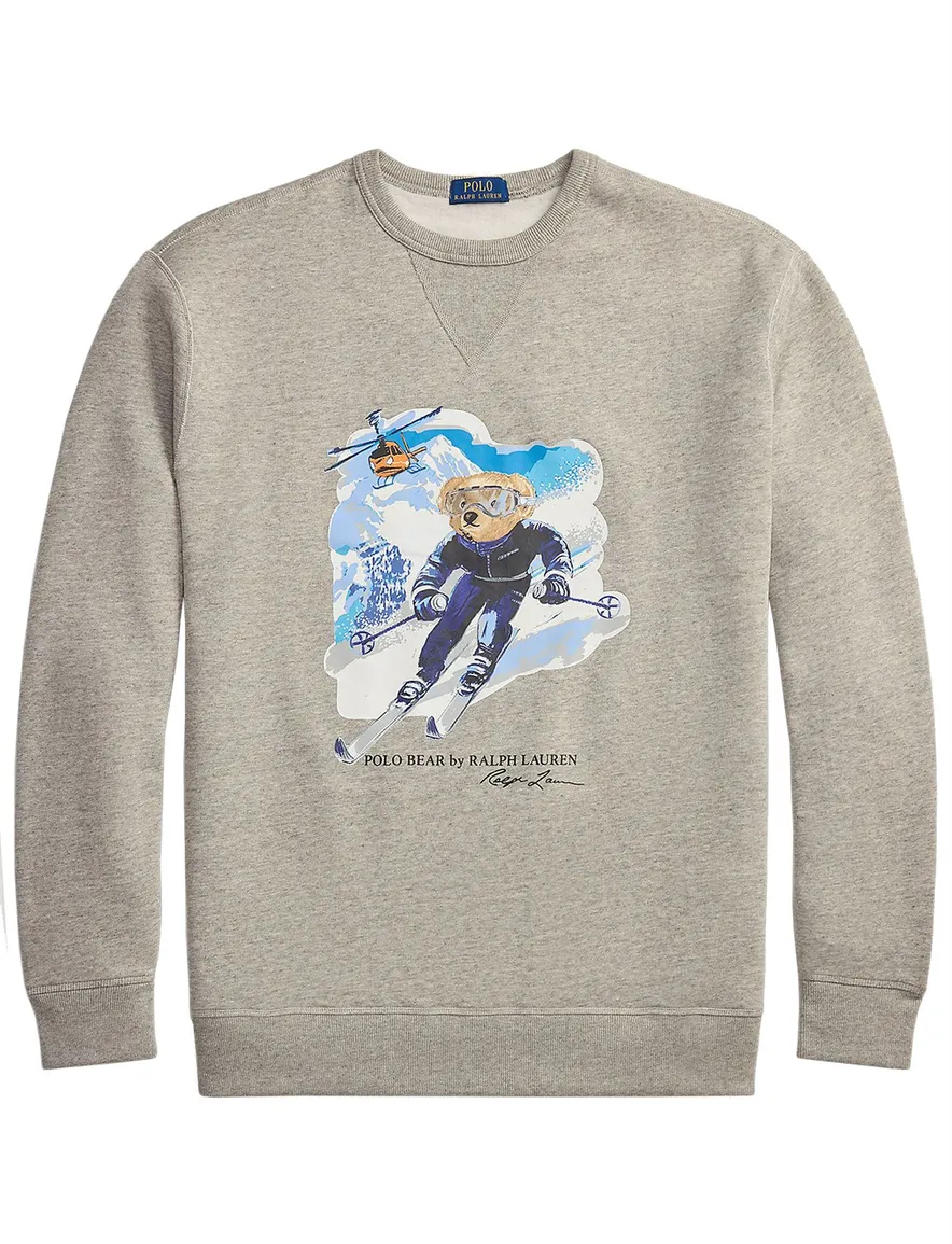 Polo Ralph Lauren trui beige bear print Big en Tall