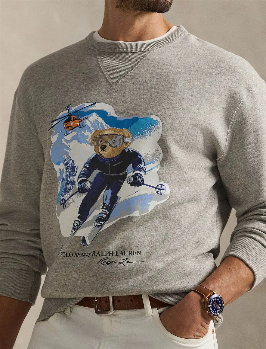 Grijs trui Polo Ralph Lauren Big en Tall opdruk