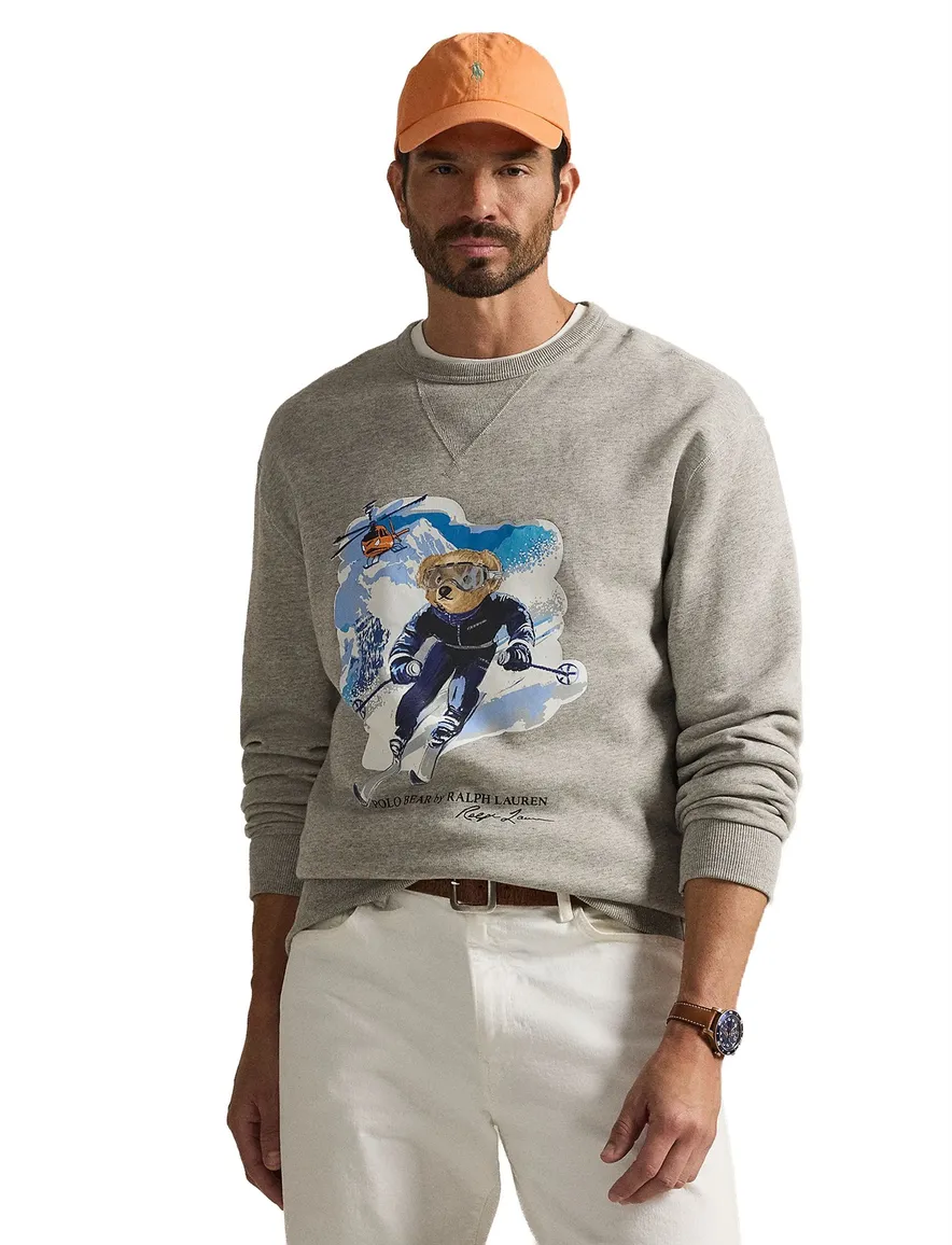 Polo Ralph Lauren trui beige bear print Big en Tall