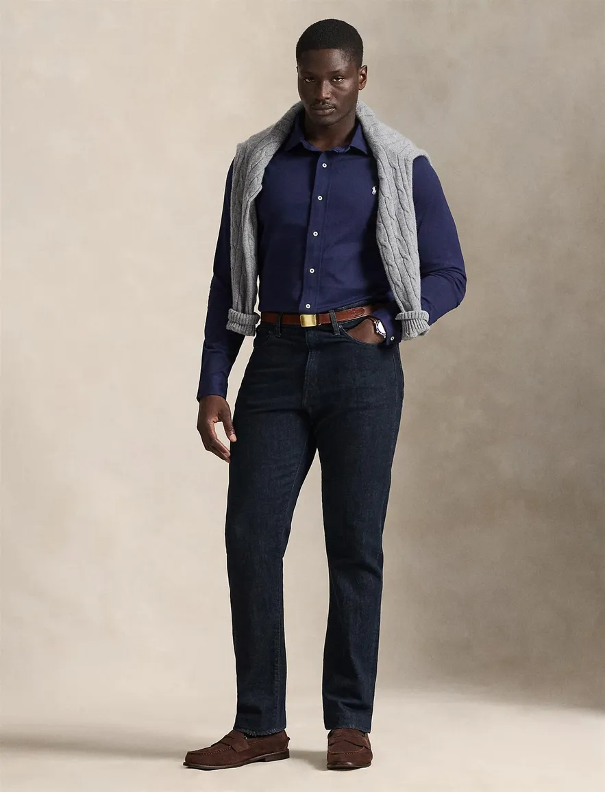 Polo Ralph Lauren overhemd donkerblauw katoen