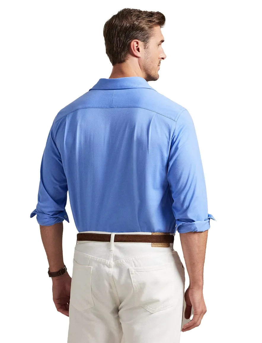 Polo Ralph Lauren big en tall overhemd blauw wijde fit