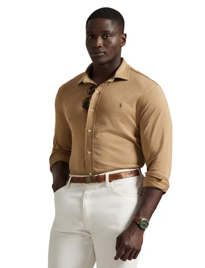 Polo Ralph Lauren Polo Ralph Lauren big en tall overhemd katoen bruin