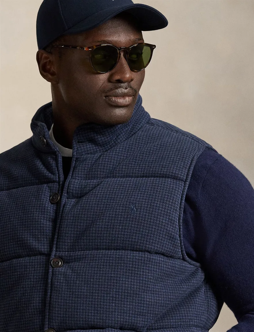 Polo Ralph Lauren bodywarmer big en tall wijde fit blauw geprint