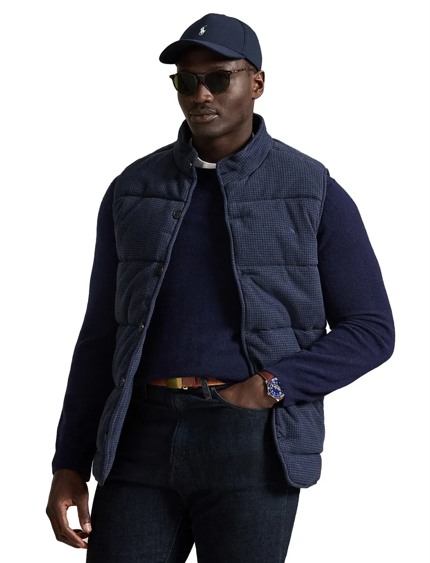 Polo Ralph Lauren bodywarmer big en tall wijde fit blauw geprint