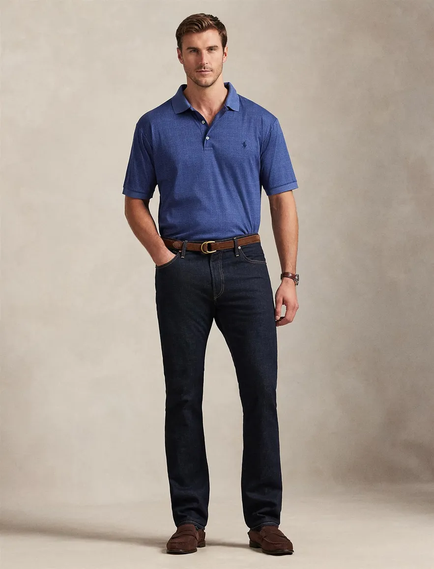 Polo Ralph Lauren polo big en tall donkerblauw geruit 2-knoops
