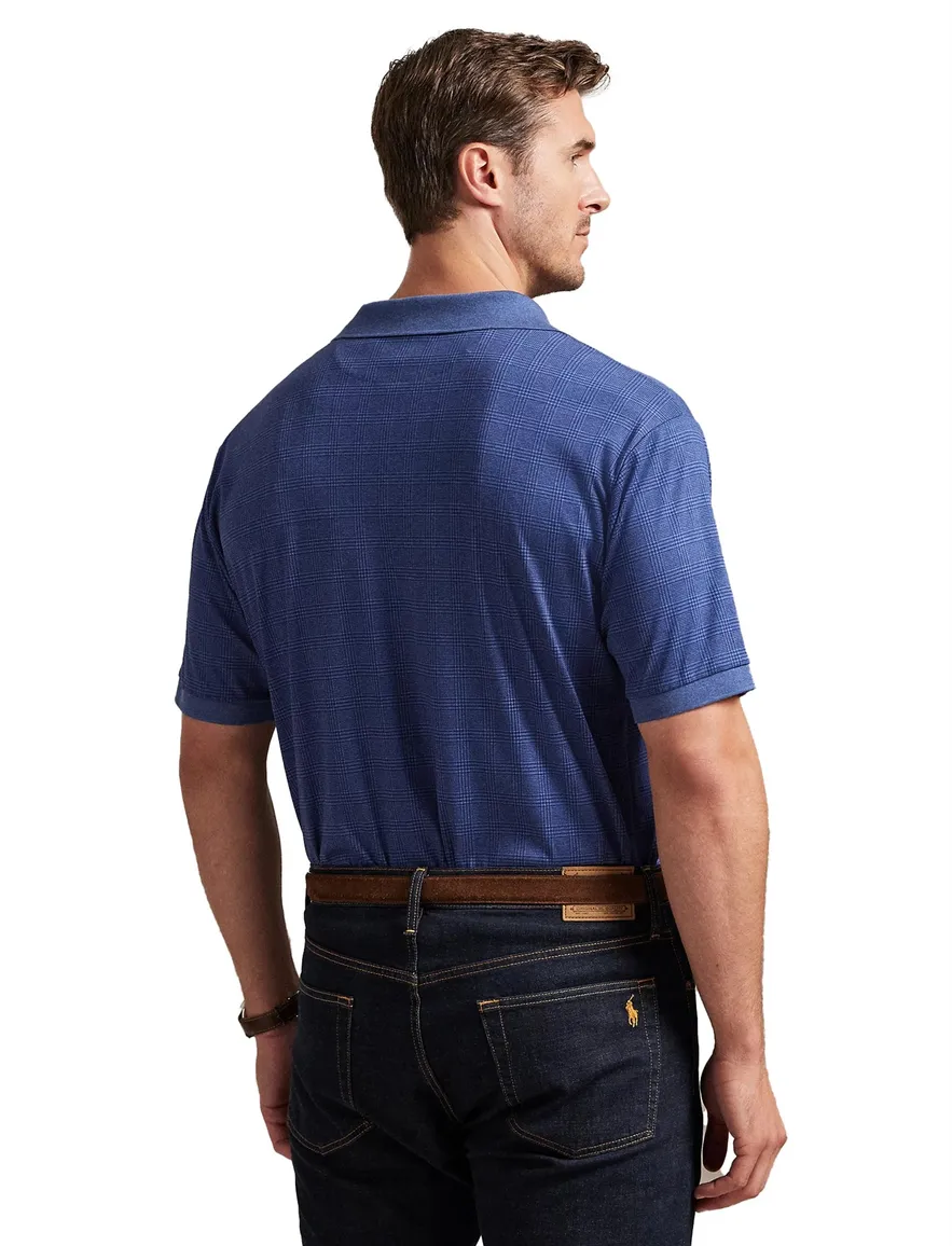 Polo Ralph Lauren polo big en tall donkerblauw geruit 2-knoops