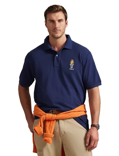 Polo Ralph Lauren Polo Ralph Lauren polo big en tall donkerblauw katoen wijde fit