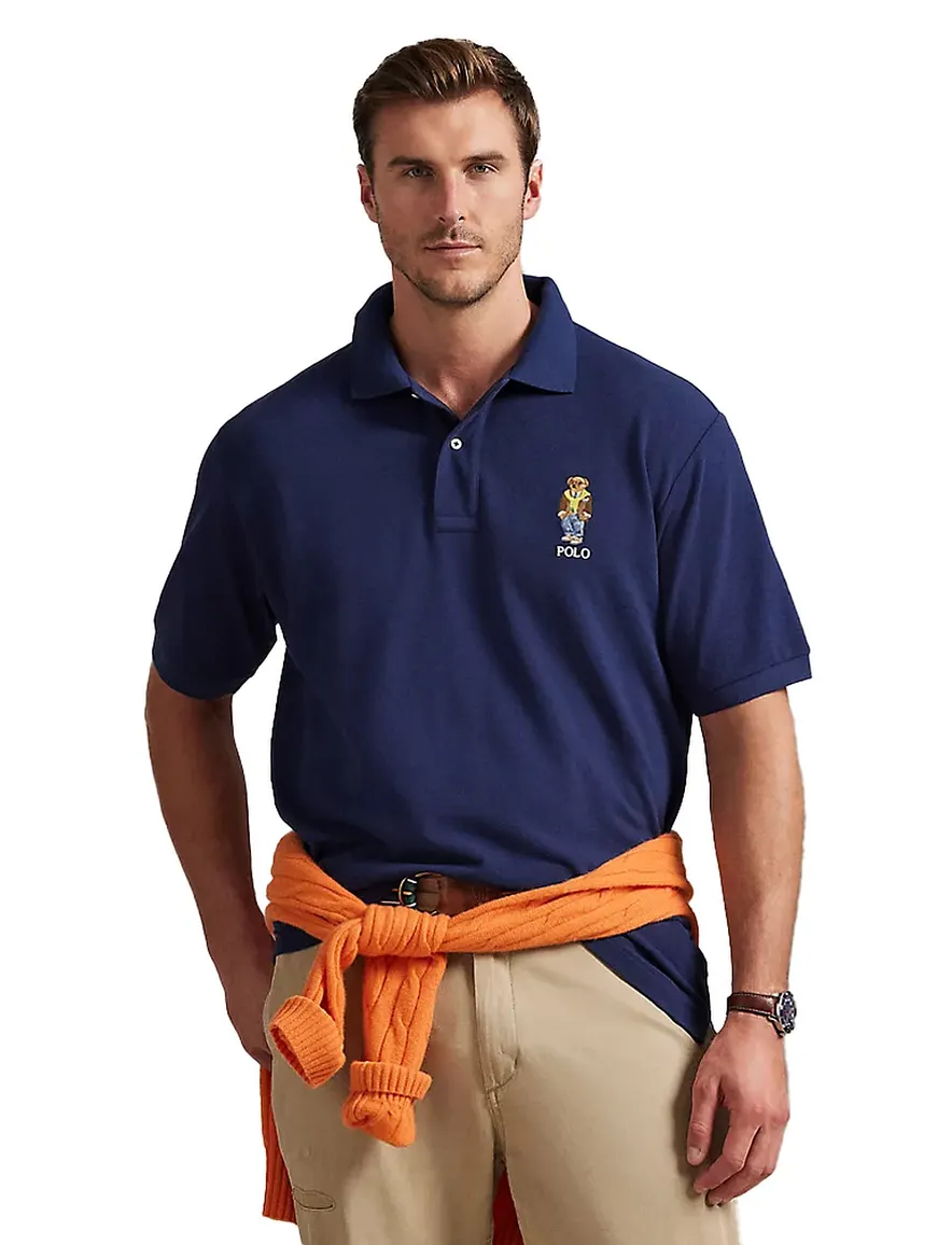 Polo Ralph Lauren polo big en tall donkerblauw katoen wijde fit
