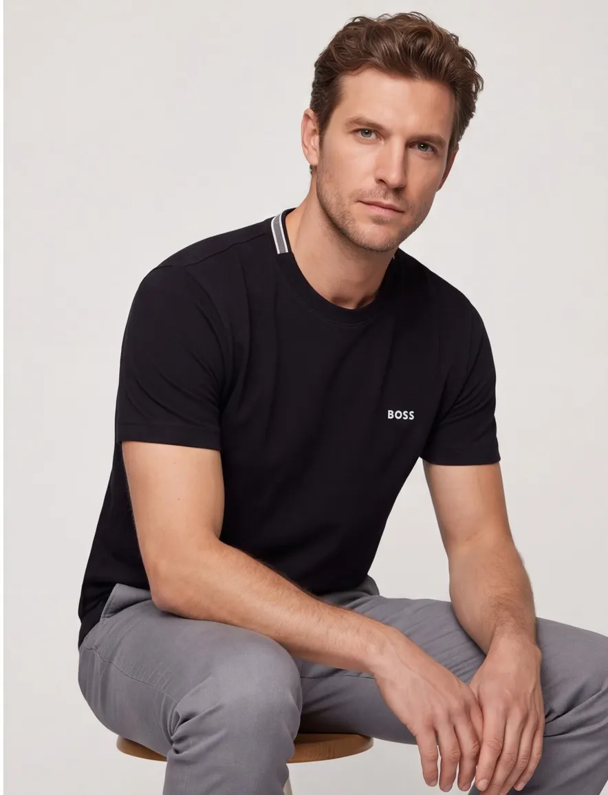 T-shirts BOSS donkerblauw