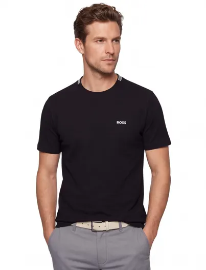 Hugo Boss T-shirt BOSS Green zwart wijde fit