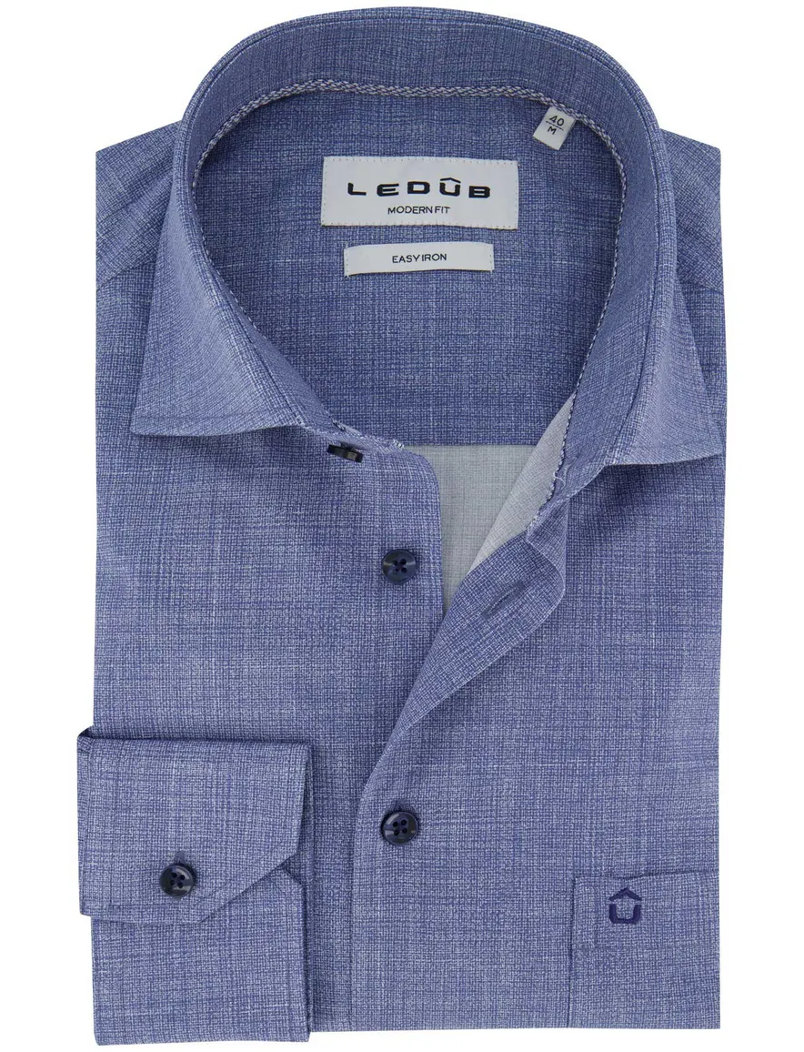 Ledûb overhemd ml 7 blauw