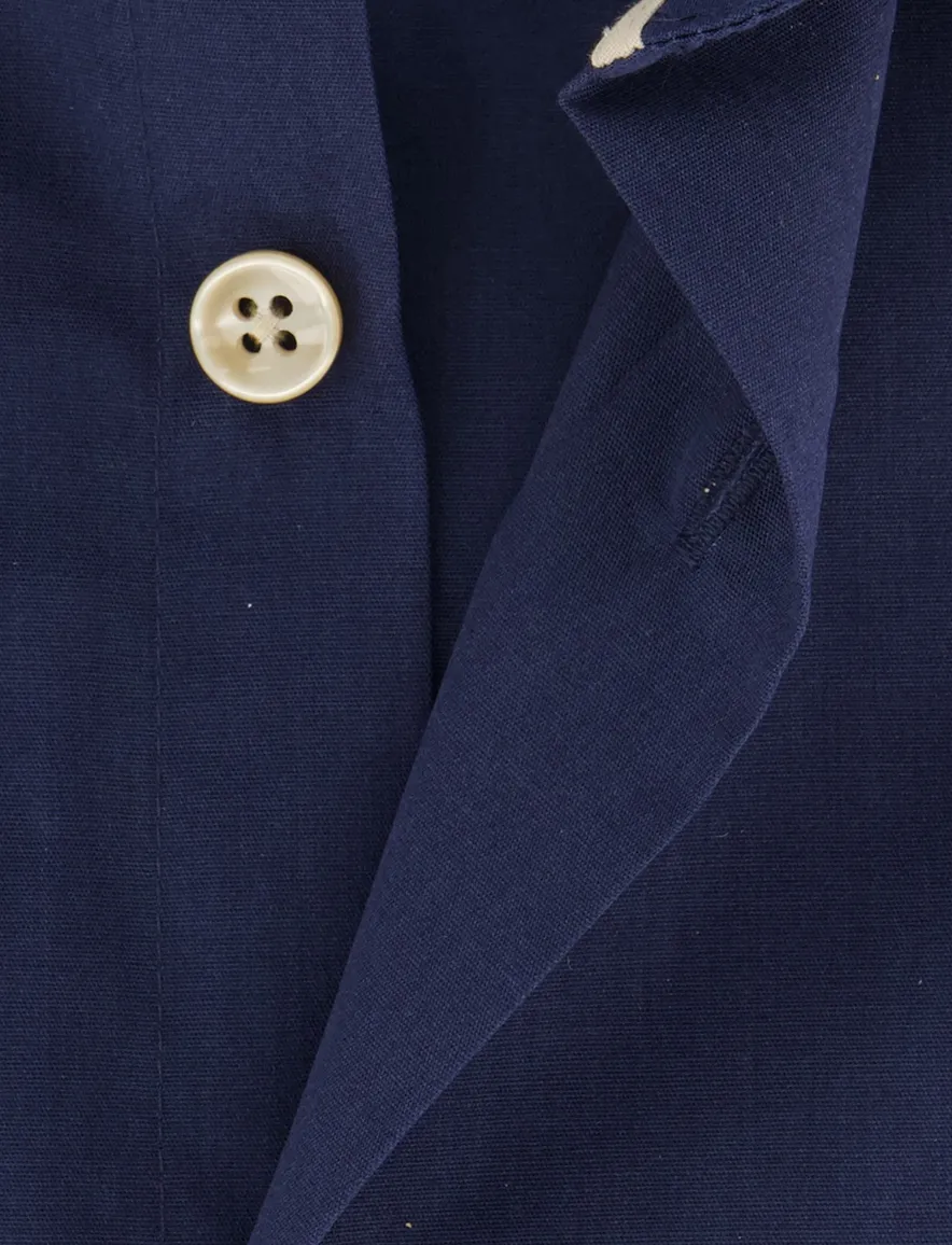 Ledub overhemd donkerblauw katoen