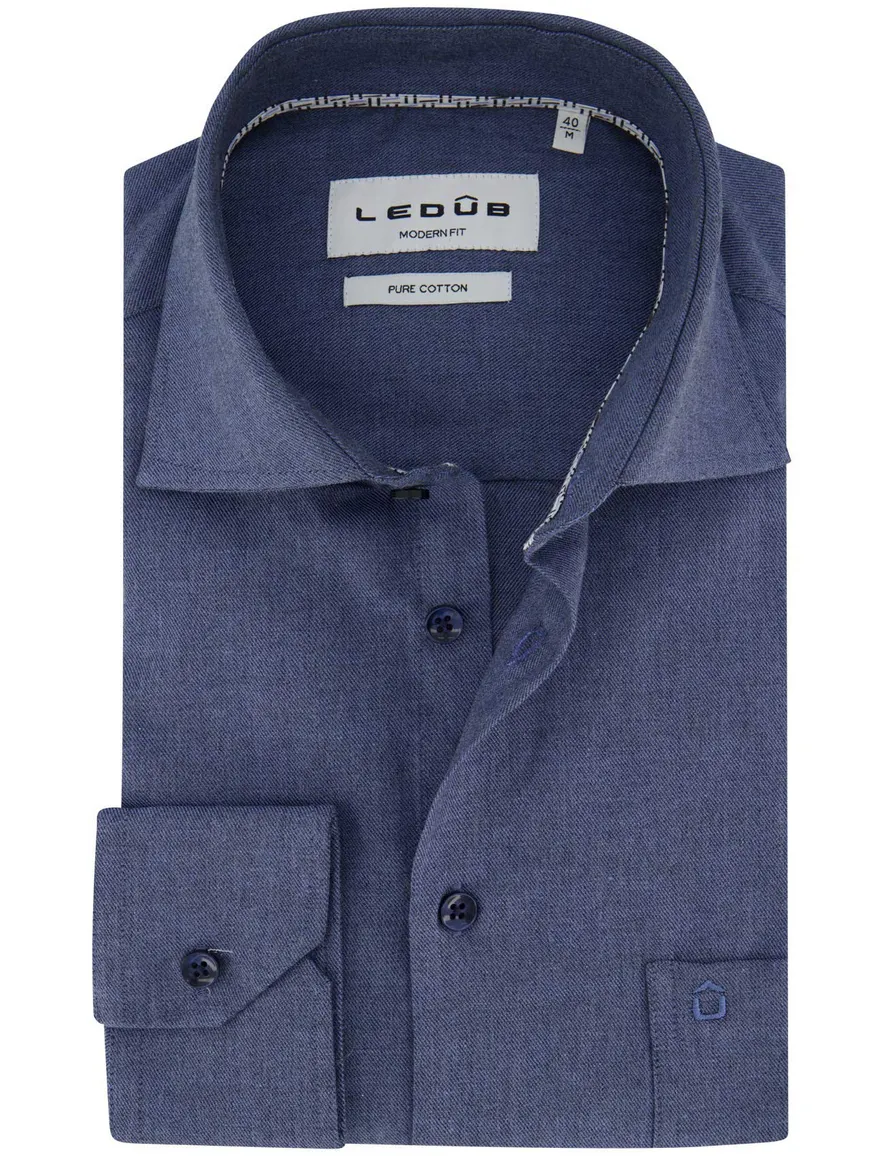 Ledûb overhemd ml 7 blauw